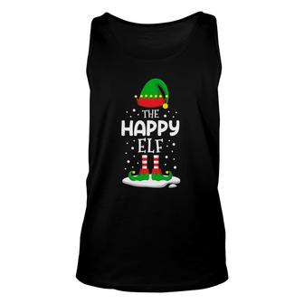 The Happy Elf Christmas Family Matching Costume Pjs Cute Unisex Tank Top - Seseable