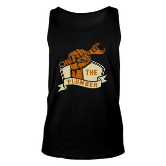 The Plumber Job Worker Pipe Pipefather Journeyman Unisex Tank Top | Mazezy
