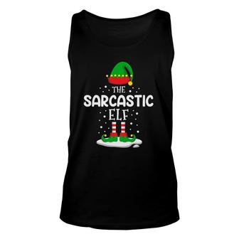 The Sarcastic Elf Christmas Family Matching Costume Pjs Unisex Tank Top - Seseable