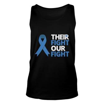 Their Fight Our Fight Child Abuse Awareness Blue Ribbon Unisex Tank Top - Seseable