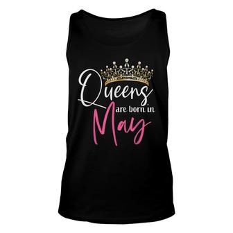 This Queen Was Born In May Funny A Queen Was Born In May Unisex Tank Top - Seseable