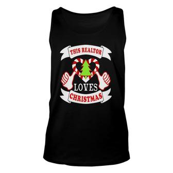 This Realtor Loves Christmas Funny Real Estate Agent Xmas Unisex Tank Top - Seseable