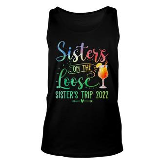 Tie-Dye Sisters On The Loose Sisters Weekend Trip 2022 Unisex Tank Top - Thegiftio UK