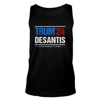 Trump 2024 Desantis Make America Florida Desantis 2024 Ver2 Unisex Tank Top - Seseable