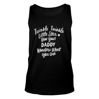 Twinkle Twinkle Little Star Daddy To Be Gender Reveal Party Unisex Tank Top - Seseable