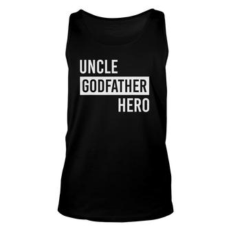 Uncle Godfather Hero Family For Uncle Unisex Tank Top | Mazezy UK