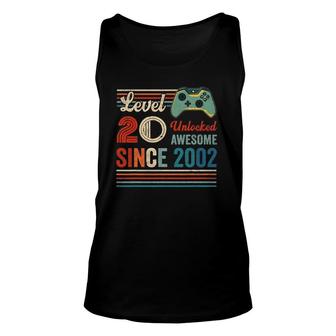 Unlocked Level 20 Birthday 20 Years Old Video Game Controller Unisex Tank Top - Seseable