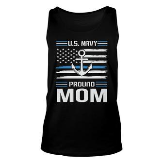 Us Navy Pround Mom Veteran 2022 Blue White Unisex Tank Top - Seseable