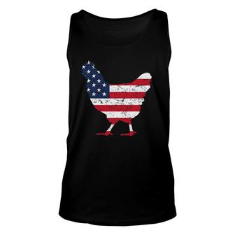 Usa American Flag Chicken Lover 4Th Of July Patriotic Unisex Tank Top - Seseable