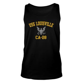 Uss Louisville Ca 28 Gift United States Navy Unisex Tank Top | Mazezy
