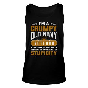 Veteran 2022 Grumpy Old Veteran Pride Navy Sarcasm Unisex Tank Top - Seseable