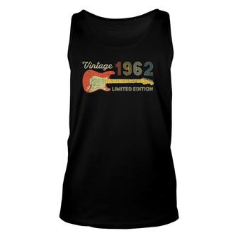 Vintage 1962 Birthday Gifts Guitar Lovers 60Th Birthday Unisex Tank Top | Mazezy
