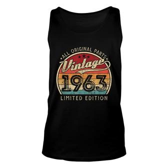 Vintage 1963 Limited Edition 59 Years Old 59Th Birthday Unisex Tank Top - Seseable