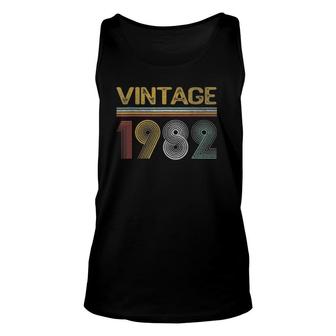 Vintage 1982 40Th Birthday Gift Men Women Retro 40 Years Old Unisex Tank Top - Seseable