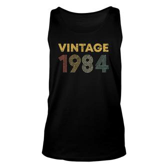Vintage 1984 38Th Birthday Gift Men Women Retro 38 Years Old Unisex Tank Top - Seseable