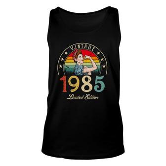 Vintage 1985 Limited Edition 1985 37Th Birthday 37 Years Old Tank Top | Mazezy
