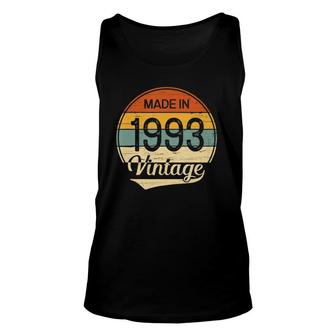 Vintage 1993 Made In 1993 27Th Birthday 27 Years Old Gift Unisex Tank Top - Seseable