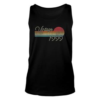 Vintage 1999 Womens Mens 22Nd Birthday Gift For 22 Years Old Unisex Tank Top - Seseable