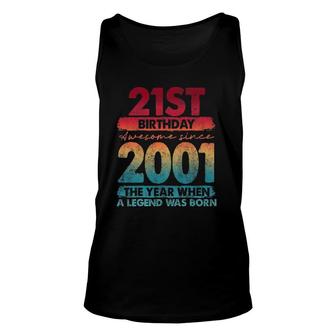 Vintage 2001 Limited Edition 2001 21 Years Old 21St Birthday Unisex Tank Top - Seseable