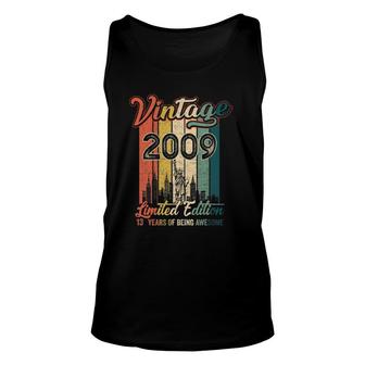 Vintage 2009 13Th Birthday Gifts 13 Years Of Being Awesome Unisex Tank Top | Mazezy