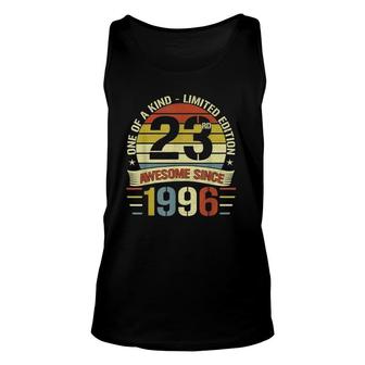 Vintage Awesome Since 1996 One Of A Kind Limited Edition Unisex Tank Top - Seseable