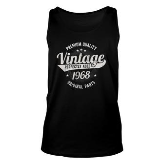 Vintage Born In 1968 Classic 54Th Birthday Unisex Tank Top | Mazezy