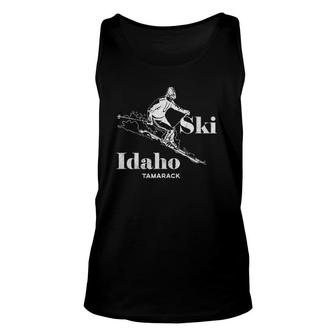 Vintage Idaho Tamarack Skiing Tee Unisex Tank Top | Mazezy