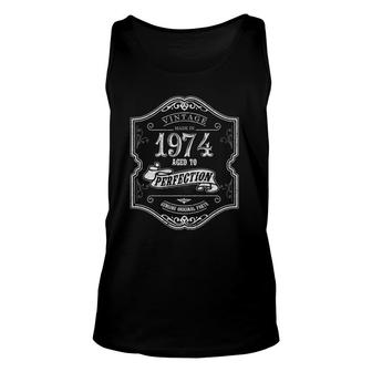 Vintage Made In 1974 Birthday Gift 47 Years Old 47Th Birthday Unisex Tank Top - Seseable