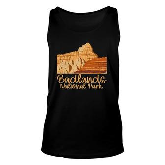 Vintage National Park Badlands National Park Unisex Tank Top - Seseable