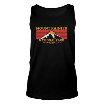 Vintage National Park Mount Rainier National Park Unisex Tank Top - Seseable