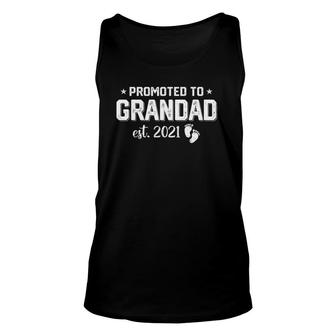 Vintage Promoted To Grandad 2021 Fathers Day New Grandad Unisex Tank Top - Seseable