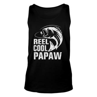 Vintage Reel Cool Papaw Fishing Fathers Day Gift Unisex Tank Top - Seseable