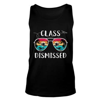 Vintage Teacher Class Dismissed Sunglasses Sunset Surfing Unisex Tank Top - Thegiftio