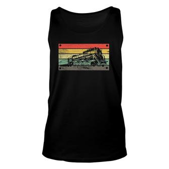 Vintage Train Railroad Retro Railroad Engineer Gift Unisex Tank Top | Mazezy