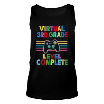 Virtual 3Rd Grade Level Complete Graduation Video Gamer Cute Unisex Tank Top - Seseable