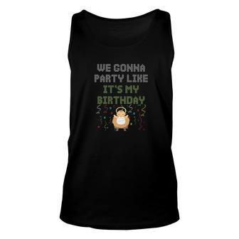 We Gonna Party Like Its My Birthday Baby Jesus Xmas Unisex Tank Top - Monsterry CA