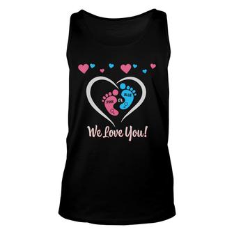 We Love You Baby Gender Reveal Party Heart Great Unisex Tank Top - Seseable