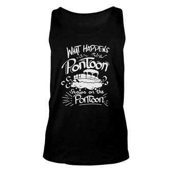 What Happens On The Pontoon Stays On The Pontoon Unisex Tank Top | Mazezy