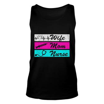 Wife Mom Nurse Graphics Is Three Different New 2022 Unisex Tank Top - Seseable