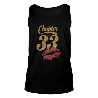 Womens 33Th Birthday Lips Chapter 33 Years Old 1988 Gift Unisex Tank Top - Seseable