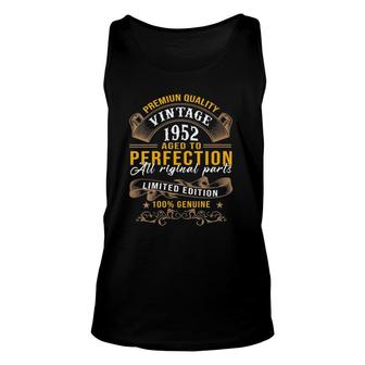 Womens 70 Years Old Gifts Vintage 1952 Limited Edition 70Th Birthday V-Neck Unisex Tank Top - Seseable