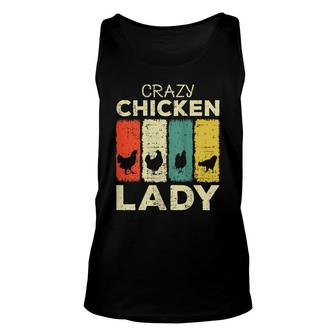 Womens Crazy Chicken Lady Unisex Tank Top - Seseable