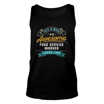 Womens Funny Food Service Worker Awesome Job Occupation V-Neck Unisex Tank Top | Seseable CA