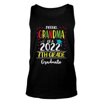 Womens Funny Proud Grandma Of A Class Of 2022 7Th Grade Graduate Unisex Tank Top - Thegiftio UK