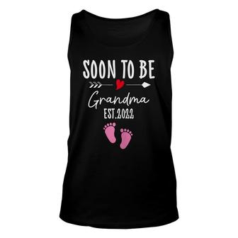 Womens Funny Soon To Be Grandma 2022 Quote Promoted To Grandma Unisex Tank Top - Seseable