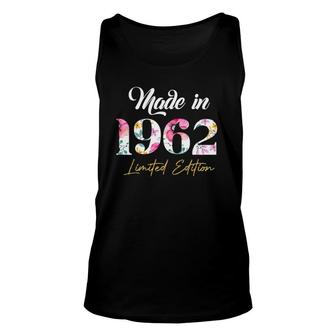 Womens Made In 1962 Limited Edition 60 Birthday Gifts 60 Years Old Unisex Tank Top - Seseable