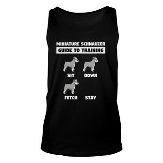 Womens Pet Animal Dog Training Quote For Miniature Schnauzer Owner V-Neck Unisex Tank Top - Seseable