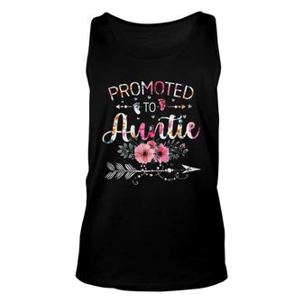 Womens Promoted To Auntie 2022 Funny New Grandma Mothers Day Unisex Tank Top - Seseable