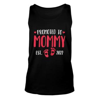 Womens Promoted To Mommy 2022 Pregnancy Reveal New Mom Unisex Tank Top - Seseable