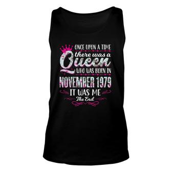 Womens Queen Born In November 1979 - Cute Women 43Rd Birthday Unisex Tank Top | Seseable UK